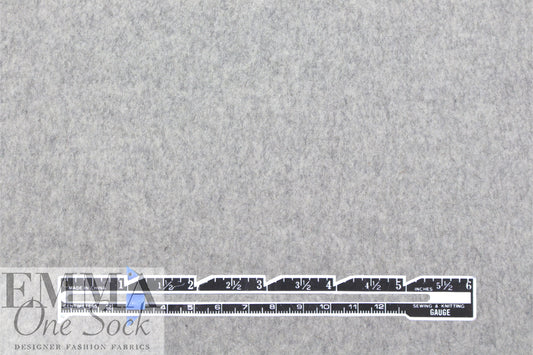 dolomite wool blend doublecloth coating - gray melange 1 yard