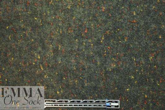 Italian textured wool fleece - caper tweed