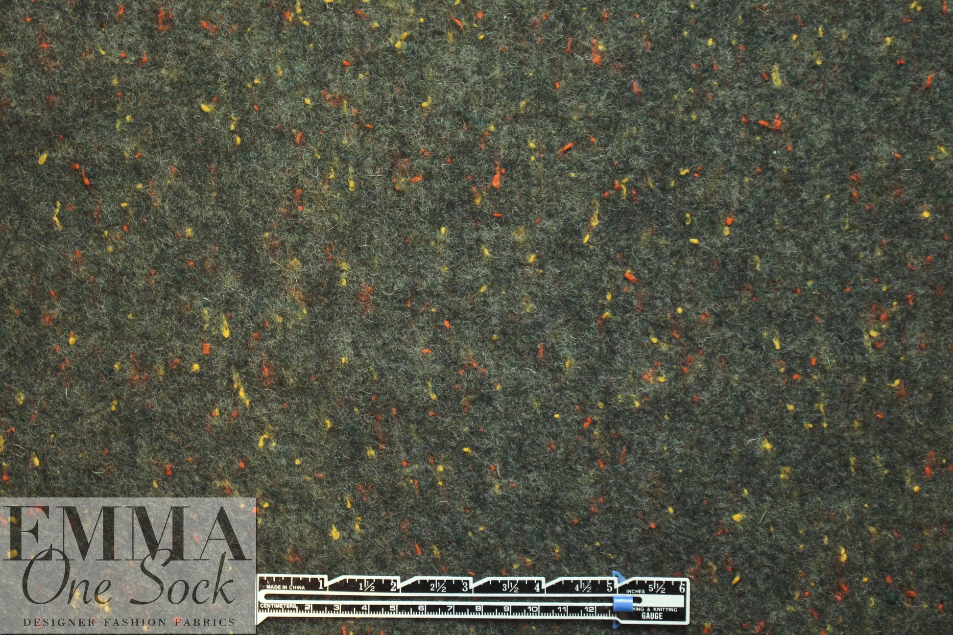 Italian textured wool fleece - caper tweed .75 yds