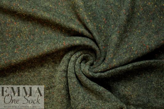Italian textured wool fleece - caper tweed .75 yds