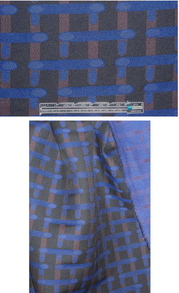 famous designer sapphire/black graphic cotton coating 1.33 yds