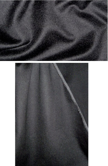 Ca1vin K. black/black doublecloth CASHMERE coating