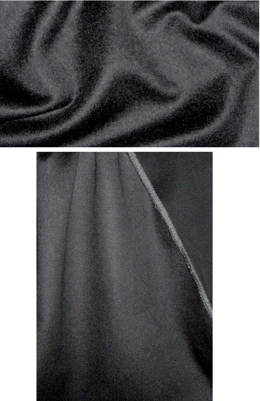 Ca1vin K. black/black doublecloth CASHMERE coating