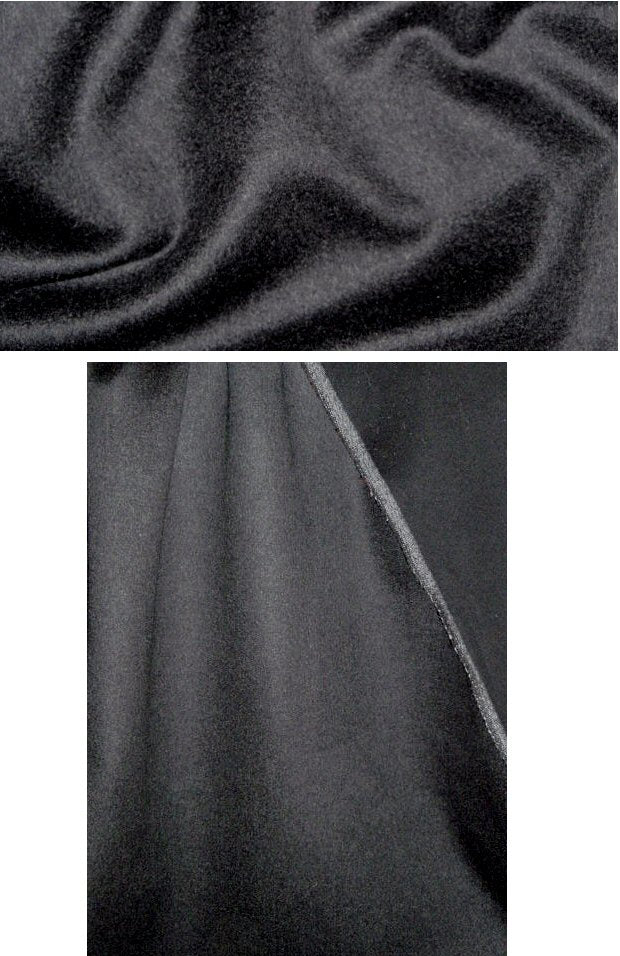 Ca1vin K. black/black doublecloth CASHMERE coating 2.2 yd