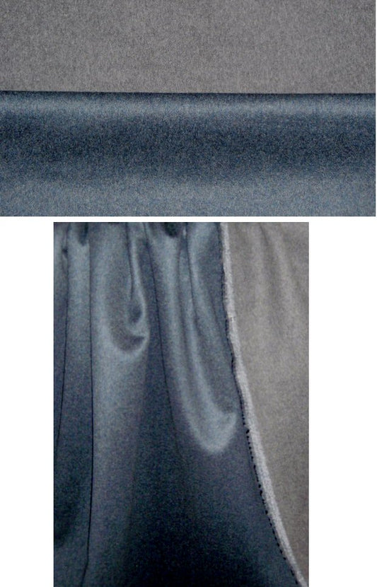 Ca1vin K. blue/gray doublecloth CASHMERE coating