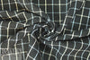 famous designer nubby wool windowpane - black/blue 1 yard
