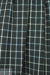 famous designer nubby wool windowpane - black/blue 2.125 yd