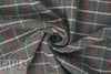 famous designer nubby wool windowpane - charcoal 2.25 yd