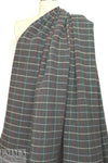 famous designer nubby wool windowpane - charcoal 2.25 yd