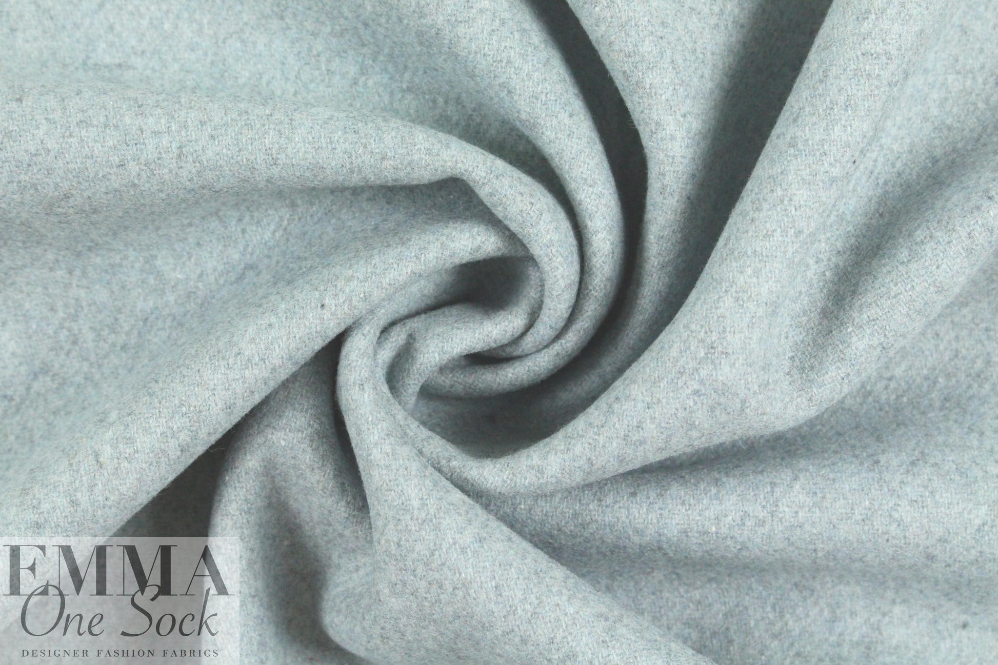 famous wool doubleface coating - dusty blue
