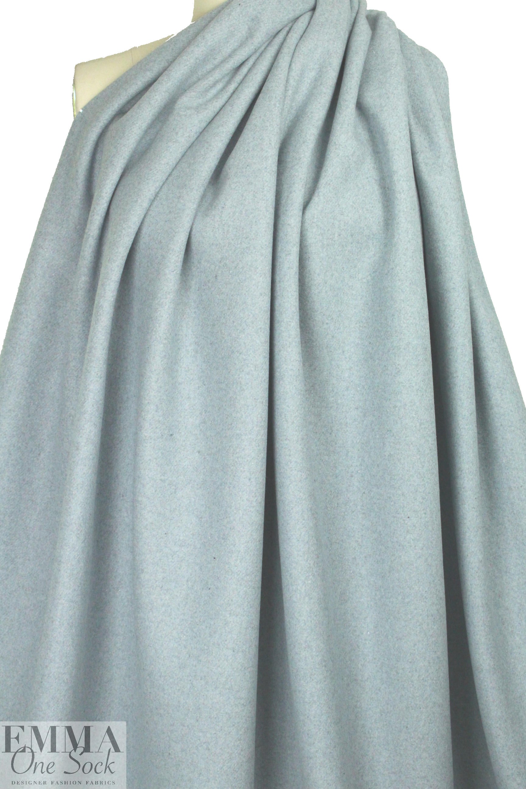 famous wool doubleface coating - dusty blue