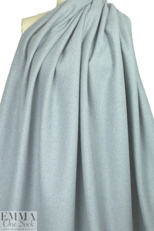 famous wool doubleface coating - dusty blue