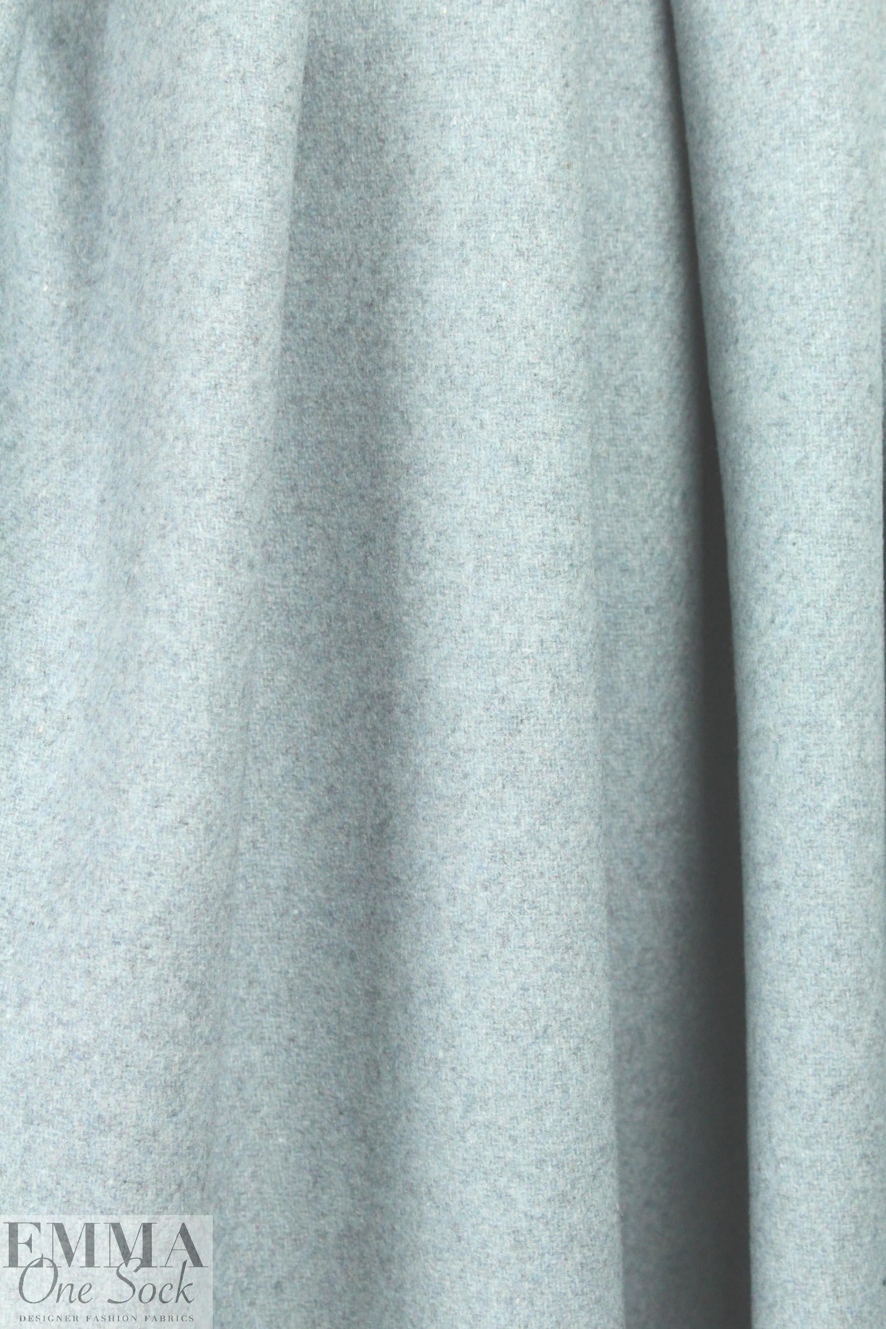 famous wool doubleface coating - dusty blue