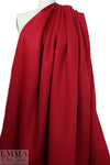 famous designer virgin wool blend coating - poinsettia
