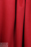 famous designer virgin wool blend coating - poinsettia