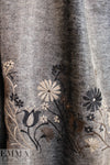 Italian wool/mohair blend embroidered coating - gray/earth .875 yds