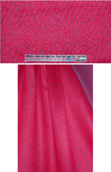 Italian wool/alpaca fleecy woven  - rasp/grape