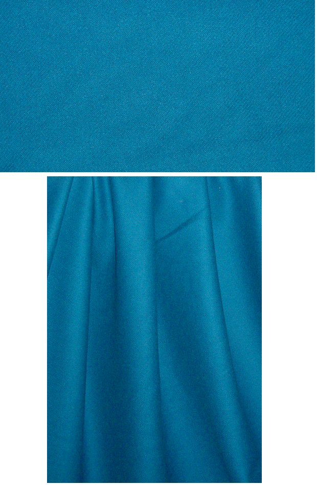 Italian wool doublecloth twill coating - legion blue 1.25 yds