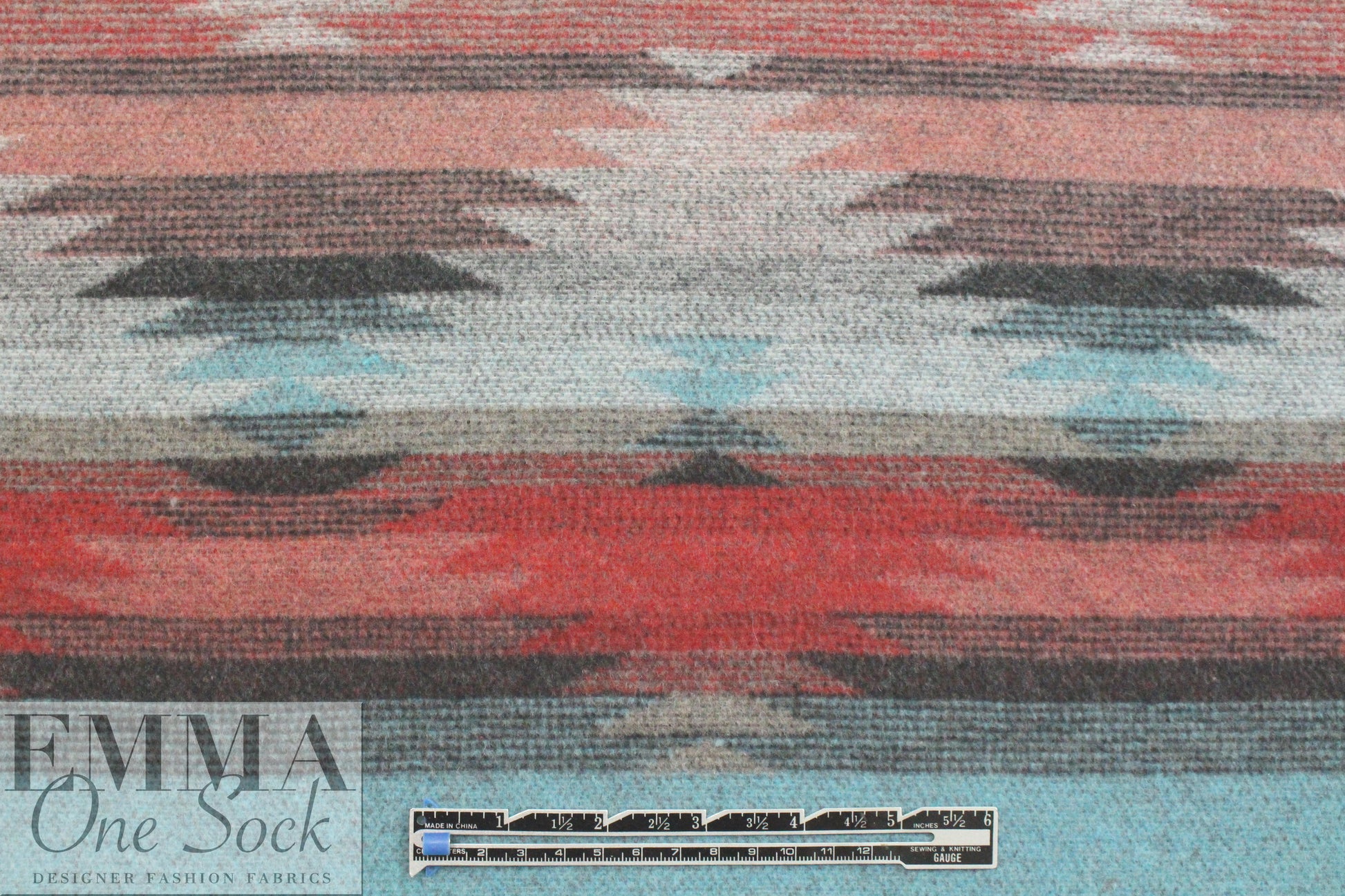 CA designer brushed wool southwest graphic coating
