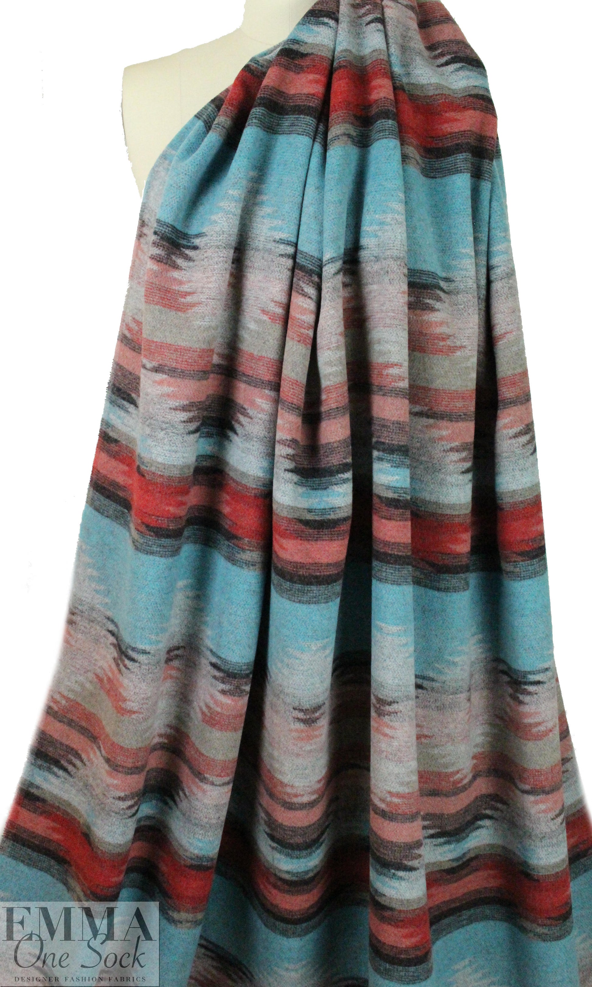 CA designer brushed wool southwest graphic coating 2 yds