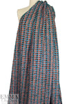 Italian wool blend fancy boucle' - cinnamon spice/peacock 1.875 yd