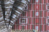 Italian mod graphic wool coating - peri/claret 2.5 yd