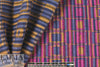 Italian mod graphic wool coating - fuschia/denim 2 yds
