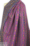 Italian mod graphic wool coating - fuschia/denim 2 yds