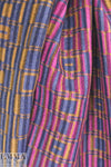 Italian mod graphic wool coating - fuschia/denim 2 yds