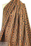Italian mod graphic wool coating - spice/brown 1.625 yds