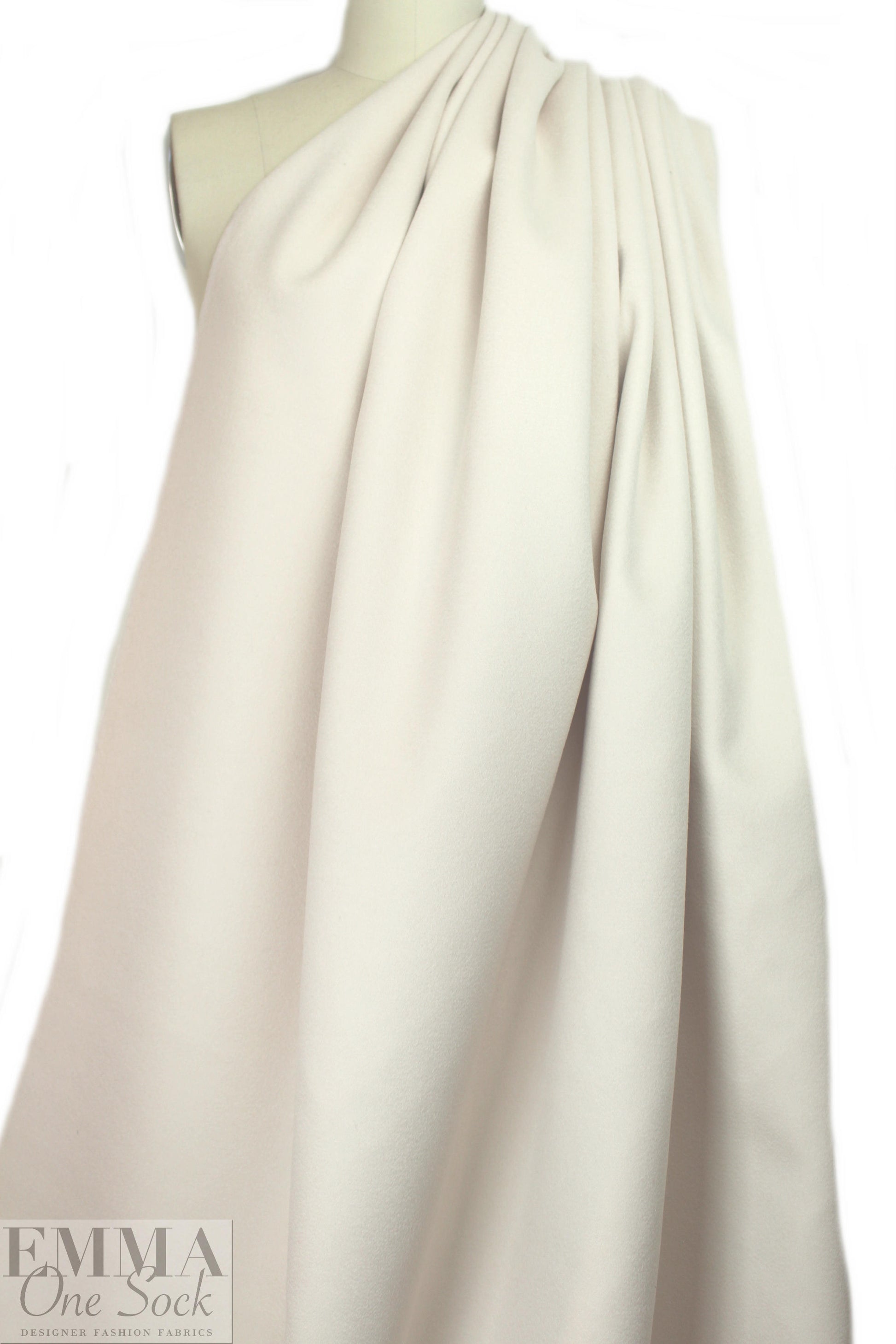 Italian wool/cashmere coating - alabaster 2.25 yds