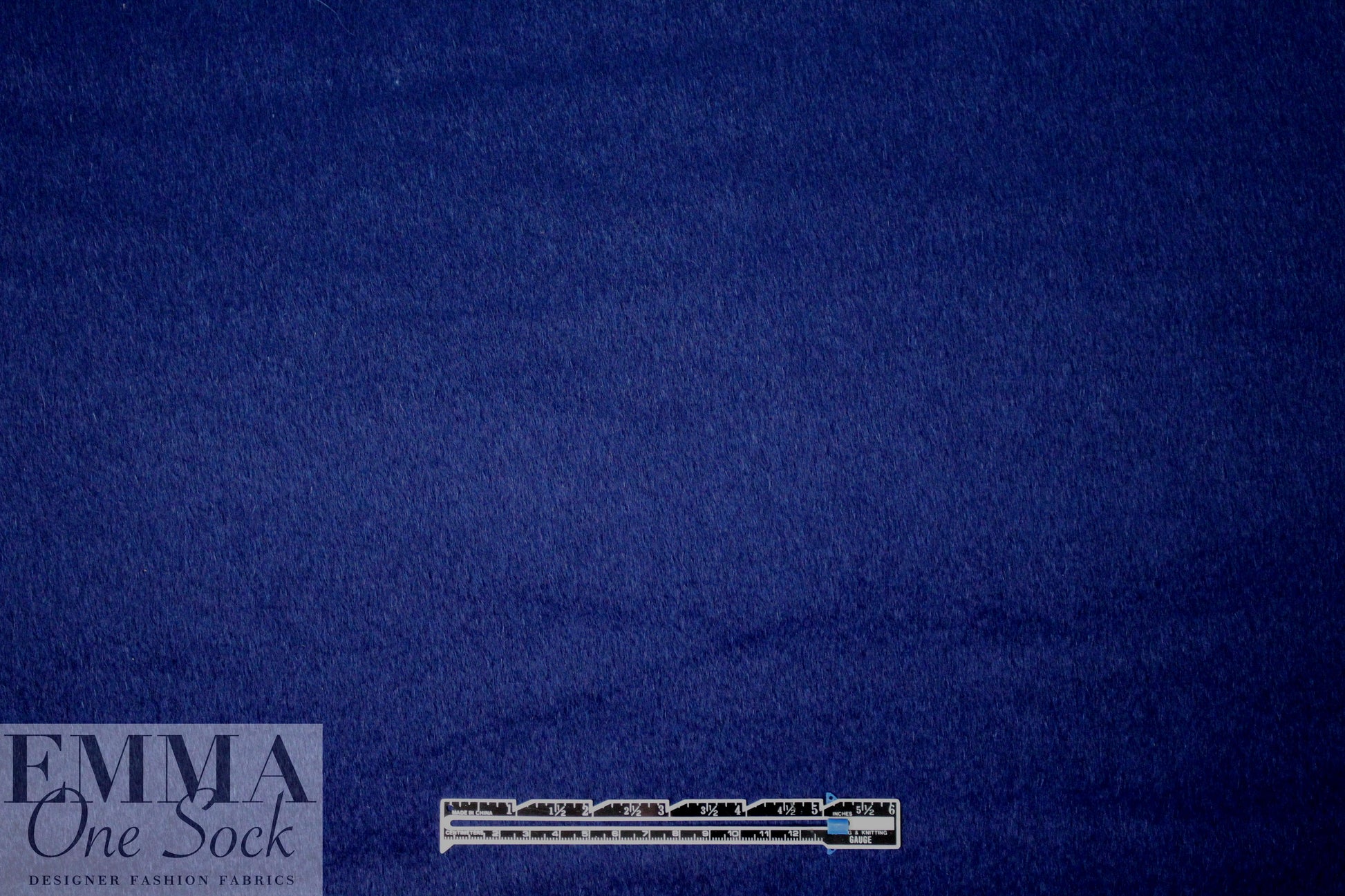 Rebecca Tayl0r deep blue 'fur' wool blend coating