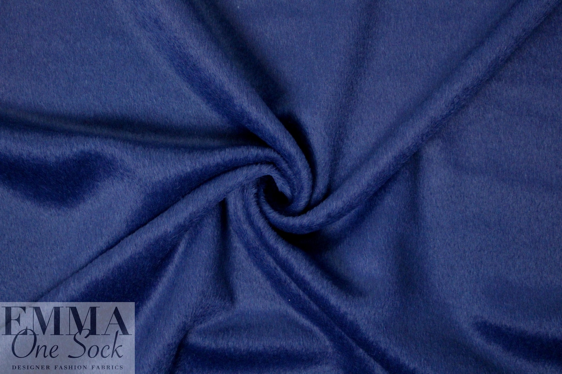Rebecca Tayl0r deep blue 'fur' wool blend coating 1.875 yds