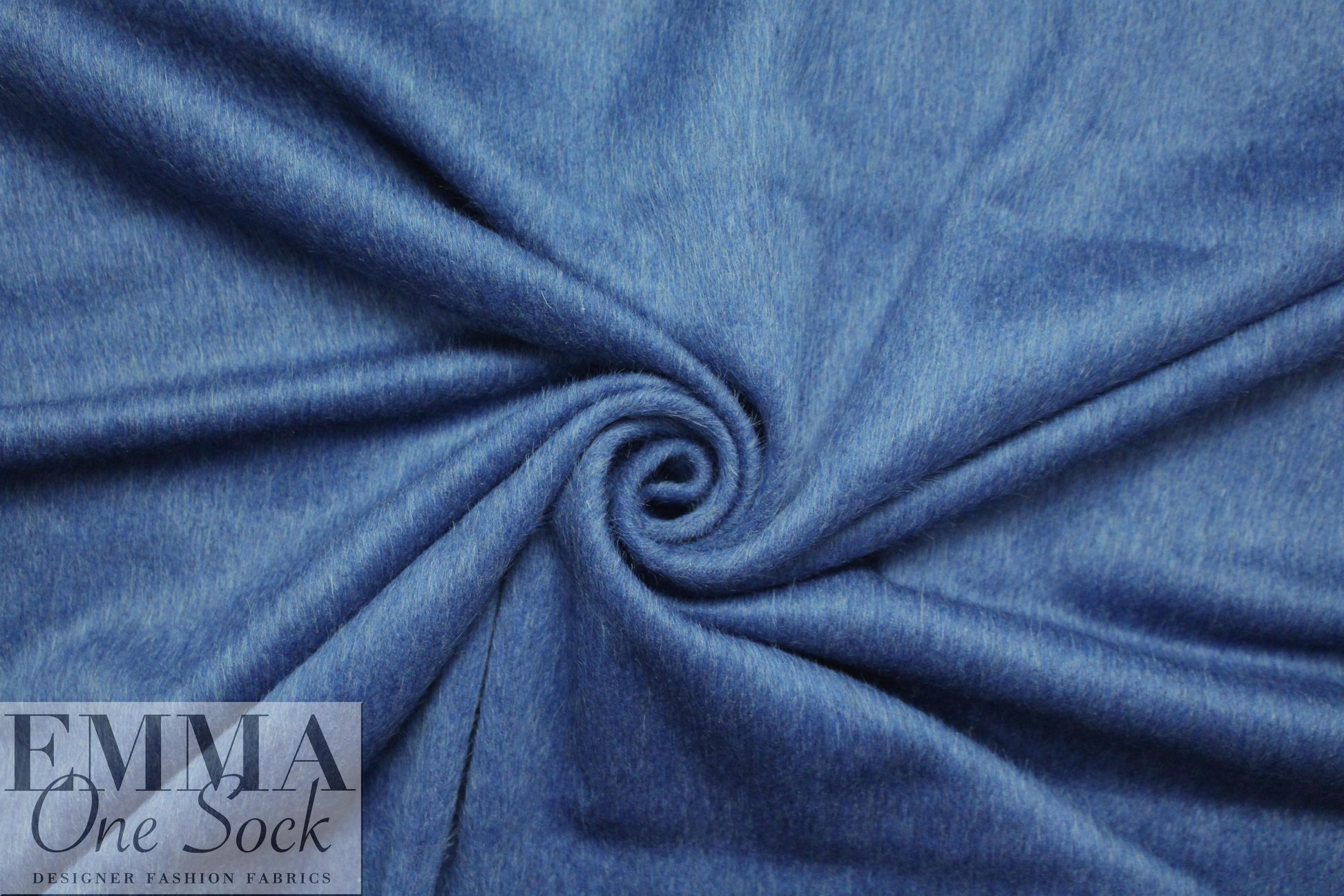 Rebecca Tayl0r furry wool blend coating - denim blue 1.5 yds