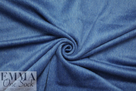Rebecca Tayl0r furry wool blend coating - denim blue .8 yds
