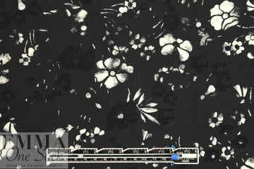 Italian burnout, printed floral cotton coating 2.5 yd