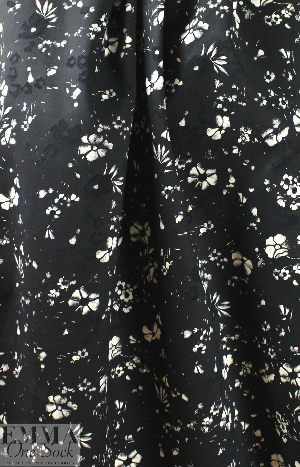Italian burnout, printed floral cotton coating 2.25 yd