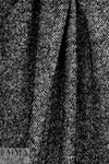Italian black/white wool/cashmere herringbone coating 2.625 yd