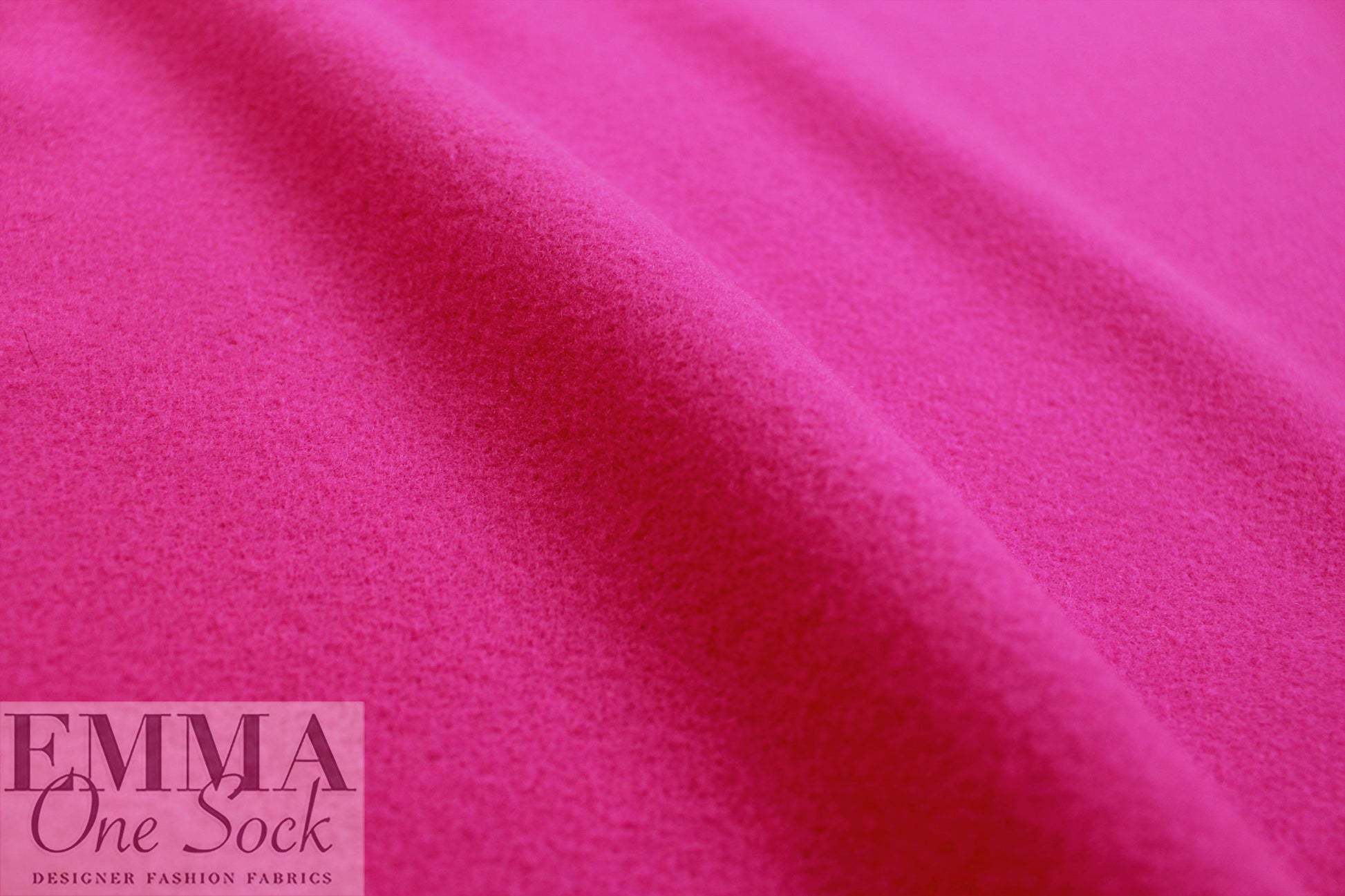NY designer woven wool coating - hot pink 1.75 yds
