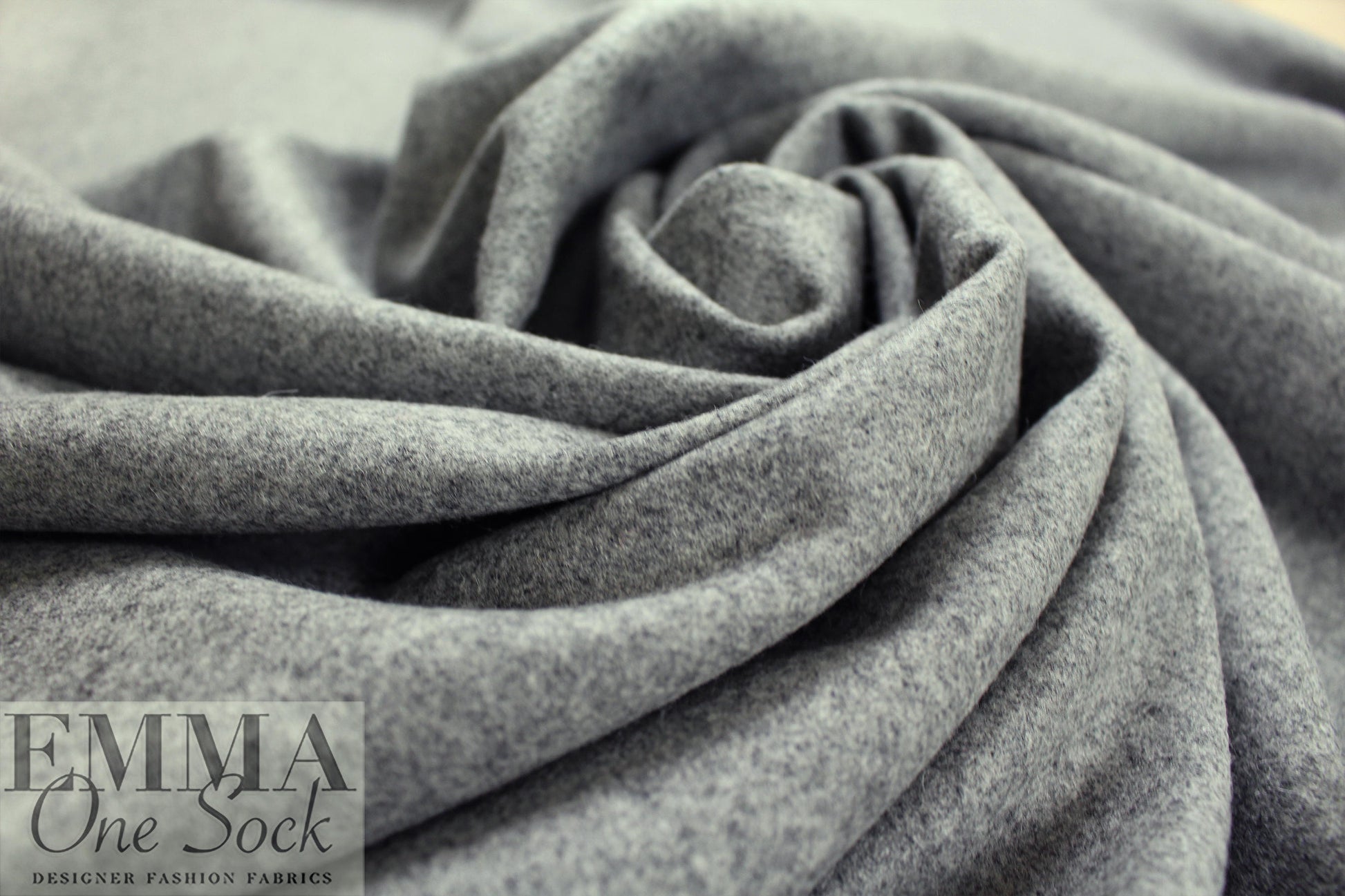 NY designer wool woven coating - light gray heather 2.25 yds