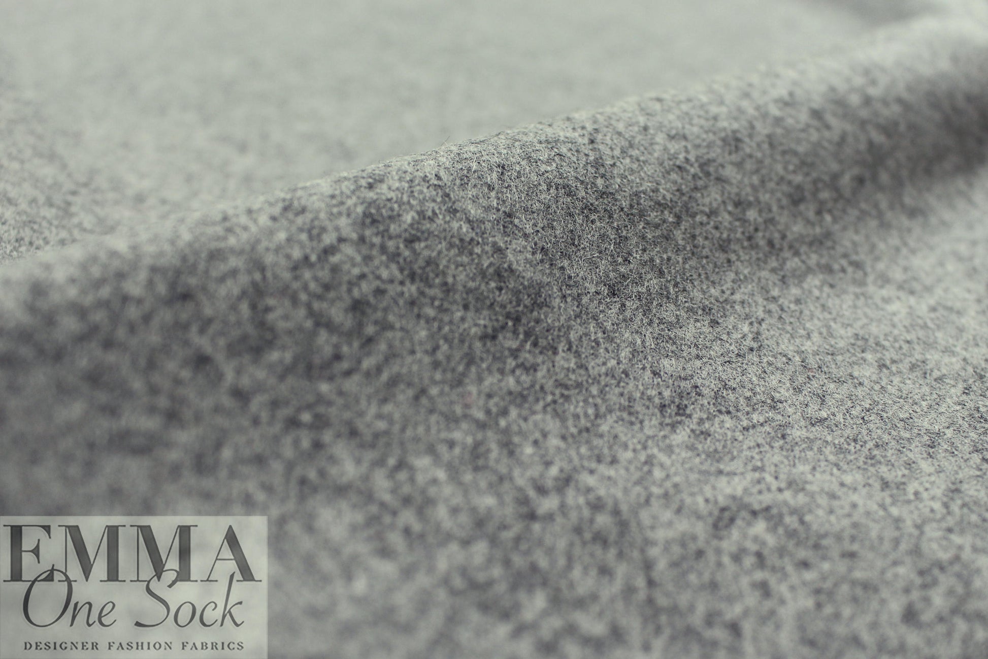 NY designer wool woven coating - light gray heather 2.375 yd