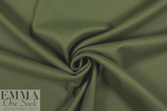 NY designer wool melton coating - loden 2.625 yd