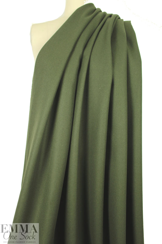 NY designer wool melton coating - loden 2.625 yd