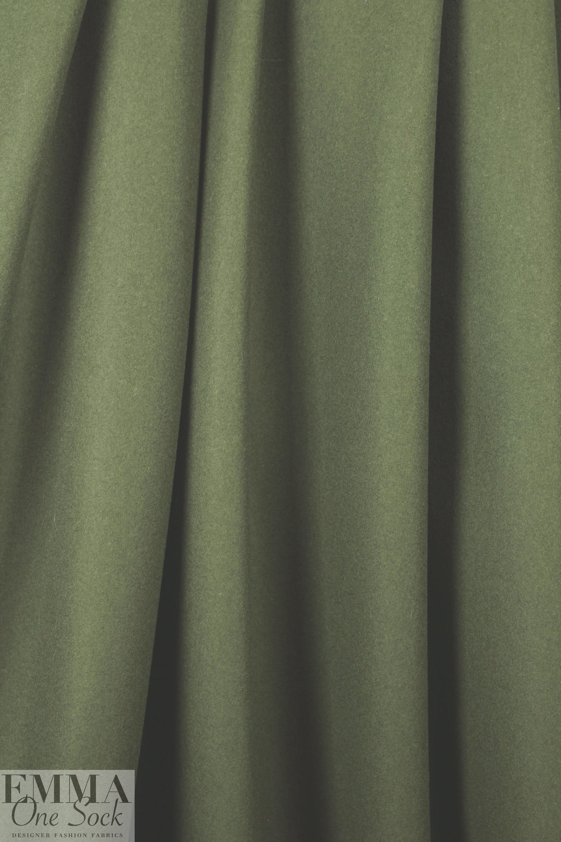 NY designer wool melton coating - loden 1.66 yd