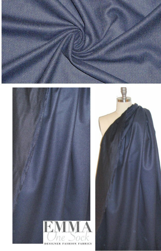 Mi11y Italian wool/cashmere doubleface - navy