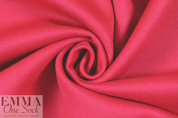 wool/angora/cashmere blend doublecloth - strawberry