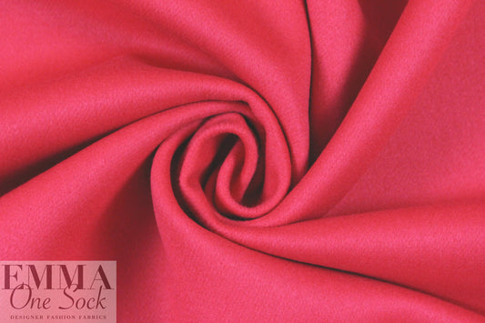 wool/angora/cashmere blend doublecloth - strawberry