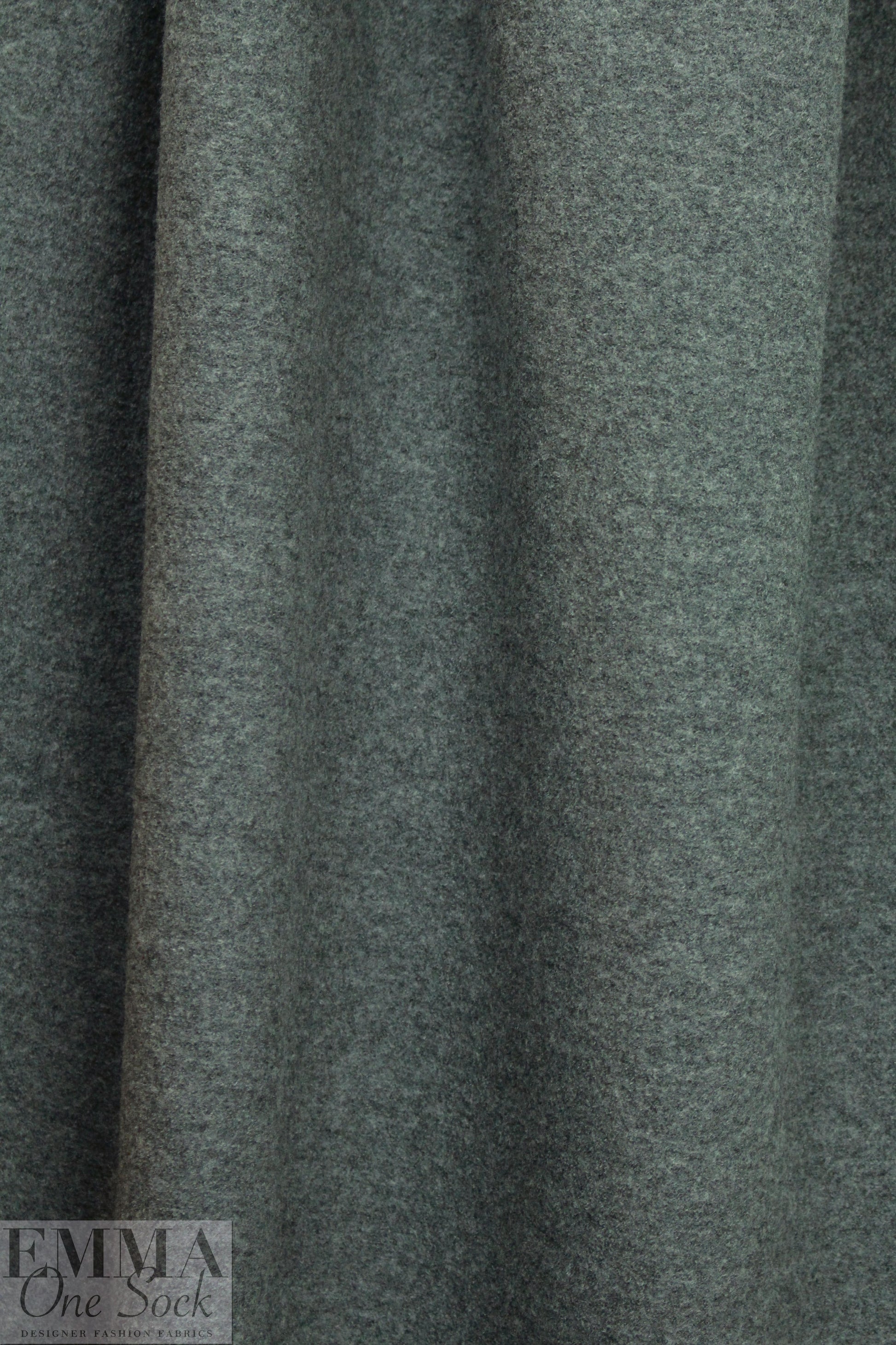 Italian boiled wool textured coating - charcoal 2 yds