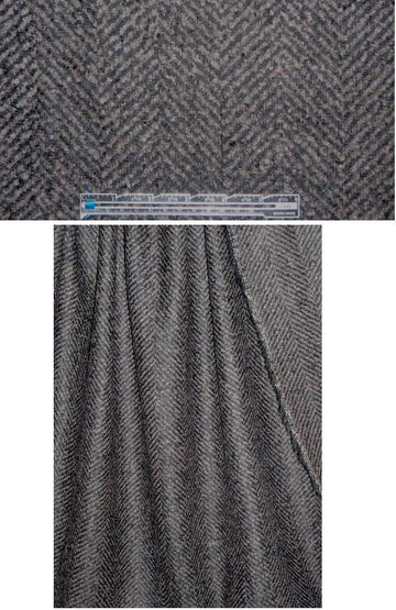 Italian tweedy chevron wool blend coating