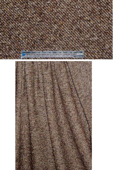 Italian tweedy twill weave wool coating